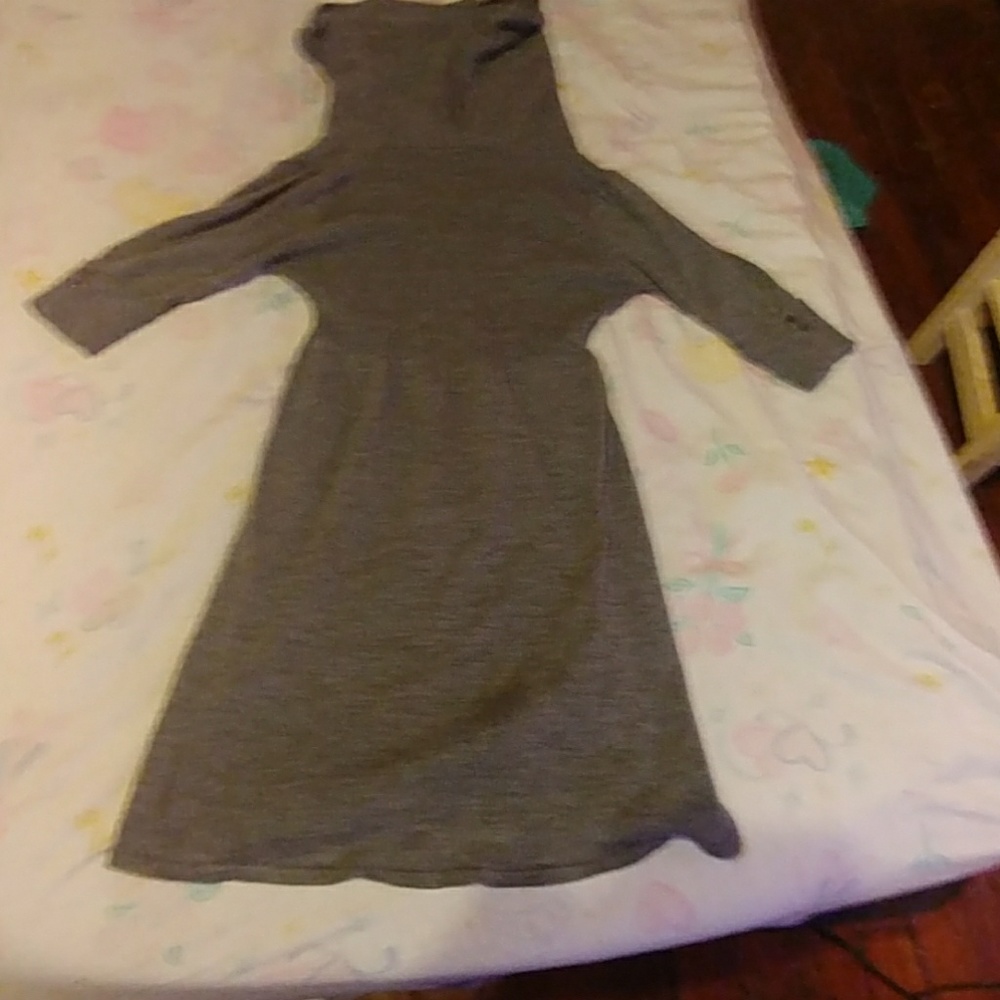 Gray turtleneck sweater